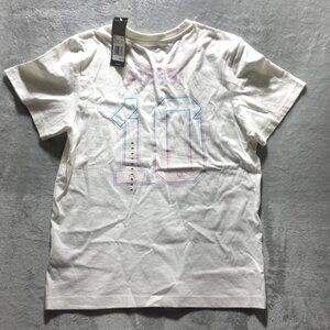 Adidas Lionel Messi Futbol Graphic Tee White Pink Blue Men's Medium NWT